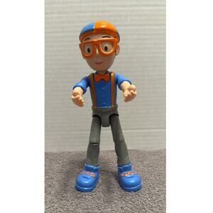 Nickelodeon Preschool Poseable Boy Action Figure Blue Orange Hat Suspenders